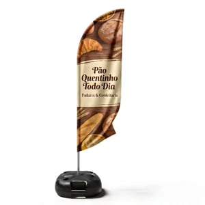 Wind Banner Completo para Divulgação Personalizado (G) TECIDO TECNOSPORT 100% SINTÉTICO 2.90M X 0.65M DUPLA-FACE | IMPRESSÃO ULTRA-HD EPSON ESTRUTURA DE ALUMÍNIO DESMONTÁVEL FACA | PENA | VELA | ÂNGULO / BASE TITAN BLACK FRETE GRÁTIS NAS COMPRAS ACIMA DE 100,00, CONSULTE AS REGIÕES.