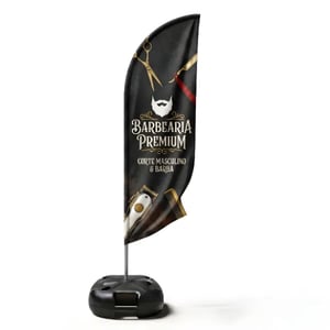 Wind Banner Completo Publicitário (M) TECIDO TECNOSPORT 100% SINTÉTICO 2.45M X 0.65M DUPLA-FACE | IMPRESSÃO ULTRA-HD EPSON ESTRUTURA DE ALUMÍNIO DESMONTÁVEL FACA | PENA | VELA | ÂNGULO / BASE TITAN BLACK FRETE GRÁTIS NAS COMPRAS ACIMA DE 100,00, CONSULTE AS REGIÕES.