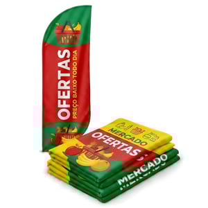 Tecido para Wind Banner Personalizado (GG) TECIDO TECNOSPORT 100% SINTÉTICO 2.85M X 0.65M IMPRESSÃO ULTRA-HD EPSON DUPLA-FACE COSTURA INTERNA / FACA | PENA | VELA | ÂNGULO FRETE GRÁTIS NAS COMPRAS ACIMA DE 100,00, CONSULTE AS REGIÕES.