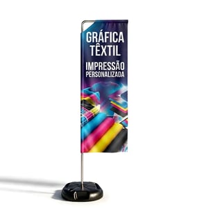 Wind Banner Full Personalizado TECIDO 100% POLIÉSTER DUPLA-FACE P - M - G - GG iMPRESSÃO ULTRA-HD EPSON ESTRUTURA DE ALUMÍNIO DESMONTÁVEL  