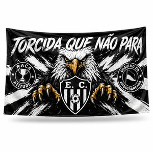 Bandeirão de Futebol Sob Medida TECIDO TECNOSPORT 100% SINTÉTICO TAMANHO PERSONALIZADO 4X0 COR ULTRA-HD IMPRESSÃO ULTRA-HD SUBLIMÁTICA COSTURA BAINHA EM VOLTA FRETE GRÁTIS NAS COMPRAS ACIMA DE 100,00, CONSULTE AS REGIÕES.