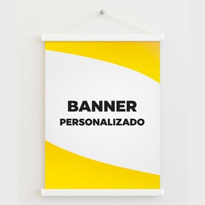 Banner em Lona Lona M² 4x0  Madeira e cordinha 