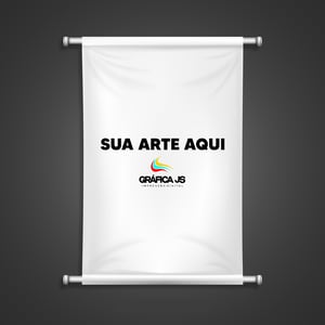 Banner 70x120cm Lona 340g  4/0 Frente Corte reto 