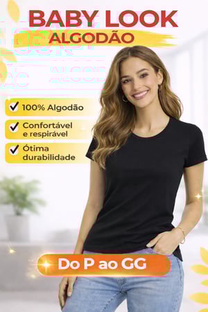 BABY LOOK  ALGODÃO PREMIUM 30.1