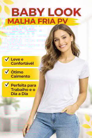 Baby Look Malha Fria PV Lisa