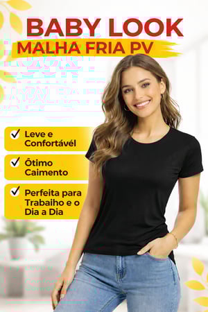 Baby Look Malha Fria PV Lisa