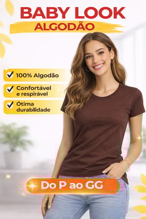 BABY LOOK  ALGODÃO PREMIUM 30.1