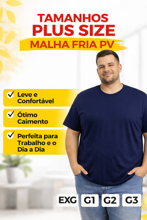 CAMISETA MALHA PLUS SIZE