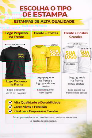 Camiseta Personalizada Algodão, Dryfit, Malha Fria