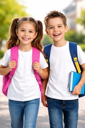 Camiseta Poliéster Infantil Lisa Branca para Sublimação |1 ao 14