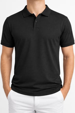 CAMISA POLO EM MALHA FRIA – UNISSEX Malha Fria    Gola polo com botões • Manga curta • Costura reforçada Tecido leve • Secagem rápida • Respirável • Confortável • Ideal para uniforme e uso diário