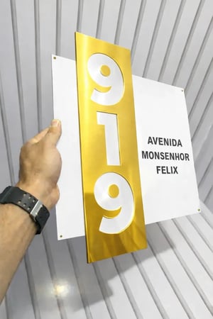 Placa Numeração Residencial / Loja Moderna
