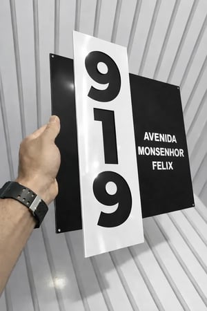 Placa Numeração Residencial / Loja Moderna