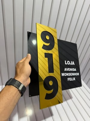 Placa Numeração Residencial / Loja Moderna