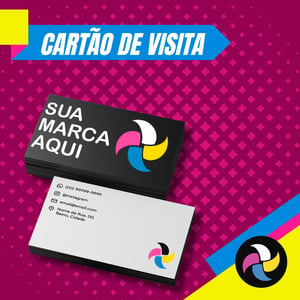 CARTÃO DE VISITA Couchê 300g 9x5cm   Corte Reto 