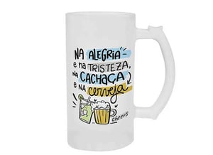 CANECA DE CHOPP - VIDRO JATEADO VIDRO JATEADO 500 ml    s117