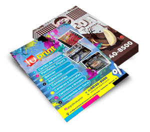 Flyer / Panfleto 10x7 - COR NA FRENTE E NO VERSO Couchê 90g 10x7 4x4 Brilho Corte Reto 