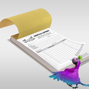 TALÃO SIMPLES - BLOCO COM 100 FOLHAS (14x20) Off-set 56gr 14X20 1x0 Sem Verniz Picote , Cola e Grampo 