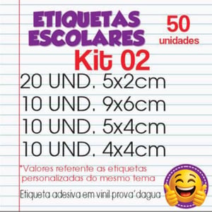 Etiqueta Escolar Personalizada KIT