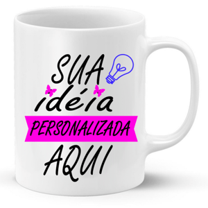 Caneca Porcelana Personalizada Porcelana  Branca Sublimação  