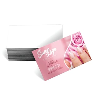 Cartão de Visita Papel Couchê 250g (PEQUENAS TIRAGENS) 9x5 cm 4/0 Frente  Corte reto sem verniz 