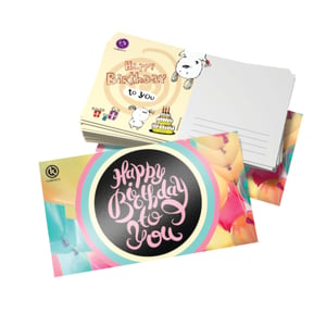 Postal Papel C2S 250g 9x15 cm 4/4 Verniz UV Total Frente Corte Reto 