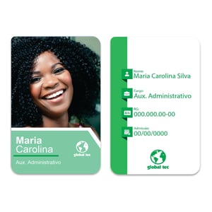 Cartão PVC 8,5 x 5,4 cm 4/4 Frente e Verso  Canto arredondado 