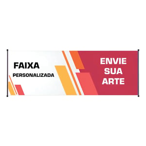 Faixa Lona 380g  4/0 Frente Brilho Corte Reto e Tubete nas Laterais 