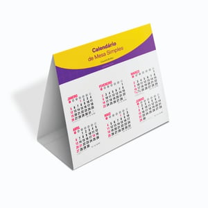 Calendario de Mesa Couchê 250g 22,5 x 12 4/0   