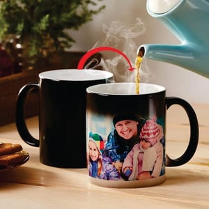 Caneca Mágica Cerâmica    Preto Fosco 