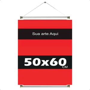 Banner Brilho 380g 50x60 4/0  Tubete e corda 