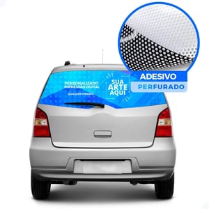 Adesivo Vinil Perfurado Perfurado  4x0  Sem acabamento 