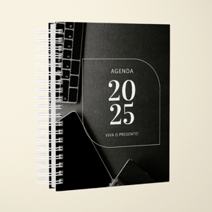 Agenda 2026 capa dura Capa dura miolo papel 75g 15x21cm  Laminação fosca ou brilho  