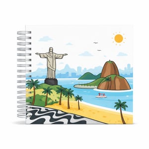Caderno quadrado Capa dura miolo papel 75g 15,5x15,5  Laminação fosca ou brilho  
