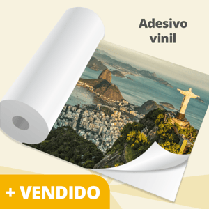 Adesivo Vinil m² Vinil Branco  4x0 Brilho Refile 