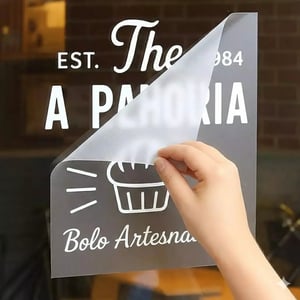 Adesivo Vinil RECORTADO m² Vinil Branco  4x0 Brilho Refile 