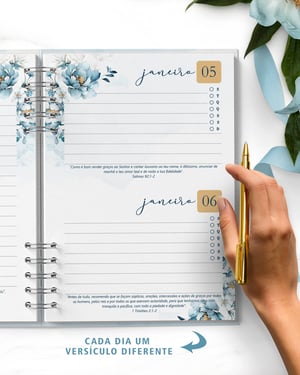 Agenda Edificante  Floral Azul 2027
