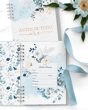 Agenda Edificante  Floral Azul 2027
