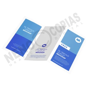 Folder Papel Couchê 90g 21x29cm 4x4 (Frente e Verso Colorido) Brilho 2 Dobras 