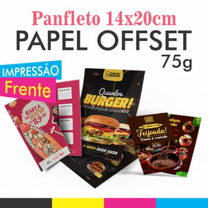 Panfleto 14x20cm Papel Offset 75g 14x20cm 4x0  Refile 