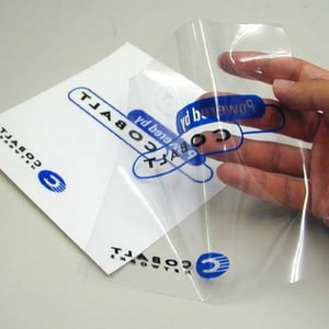 Adesivo Retroverso de Vinil   com corte reto  