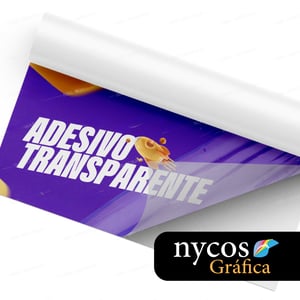 Adesivo Transparente  4x0 Brilho Sem acabamento 