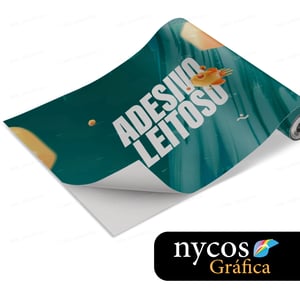 Adesivo Vinil Branco  0,10 MM  4x0  Sem acabamento 