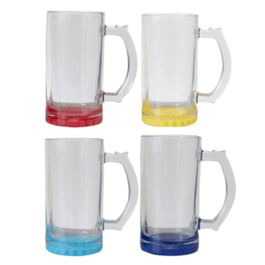 Caneca de Chopp degrade em Vidro cristal 475ml VIDRO JATEADO     Qualidade Fotografica