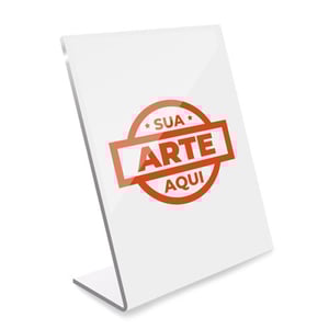 Display em L PS 1mm 19X29cm 4X0 Impressão Uv Corte Reto com dobra 