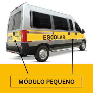 ADESIVO MÓDULO PEQUENO VAN ESCOLAR FAIXA ADESIVA AMARELA Padrão DTP 1x0  Recorte Eletrônico 