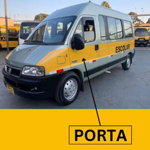 ADESIVO PORTA VAN ESCOLAR FAIXA ADESIVA AMARELA Padrão DTP 1x0  Recorte Eletrônico 