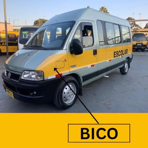 ADESIVO BICO VAN ESCOLAR FAIXA ADESIVA AMARELA Padrão DTP 1x0  Recorte Eletrônico 