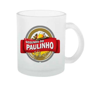Caneca de Vidro Jateado - 325ml VIDRO JATEADO     