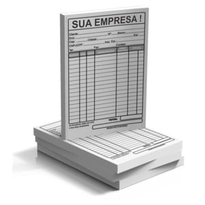 BLOCOS | COMANDAS |TALÕES | RECEITUARIOS - 1VIA Papel 1ª via: BRANCO - Offset 56gr. 10X21CM  Sem Revestimento Blocagem 100x1 Via Personalizado